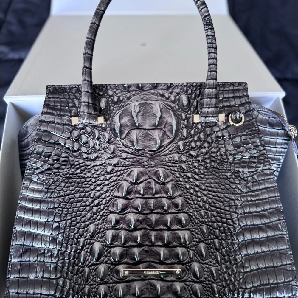 Brahmin Charcoal Priscilla satchel - Picture 5 of 7
